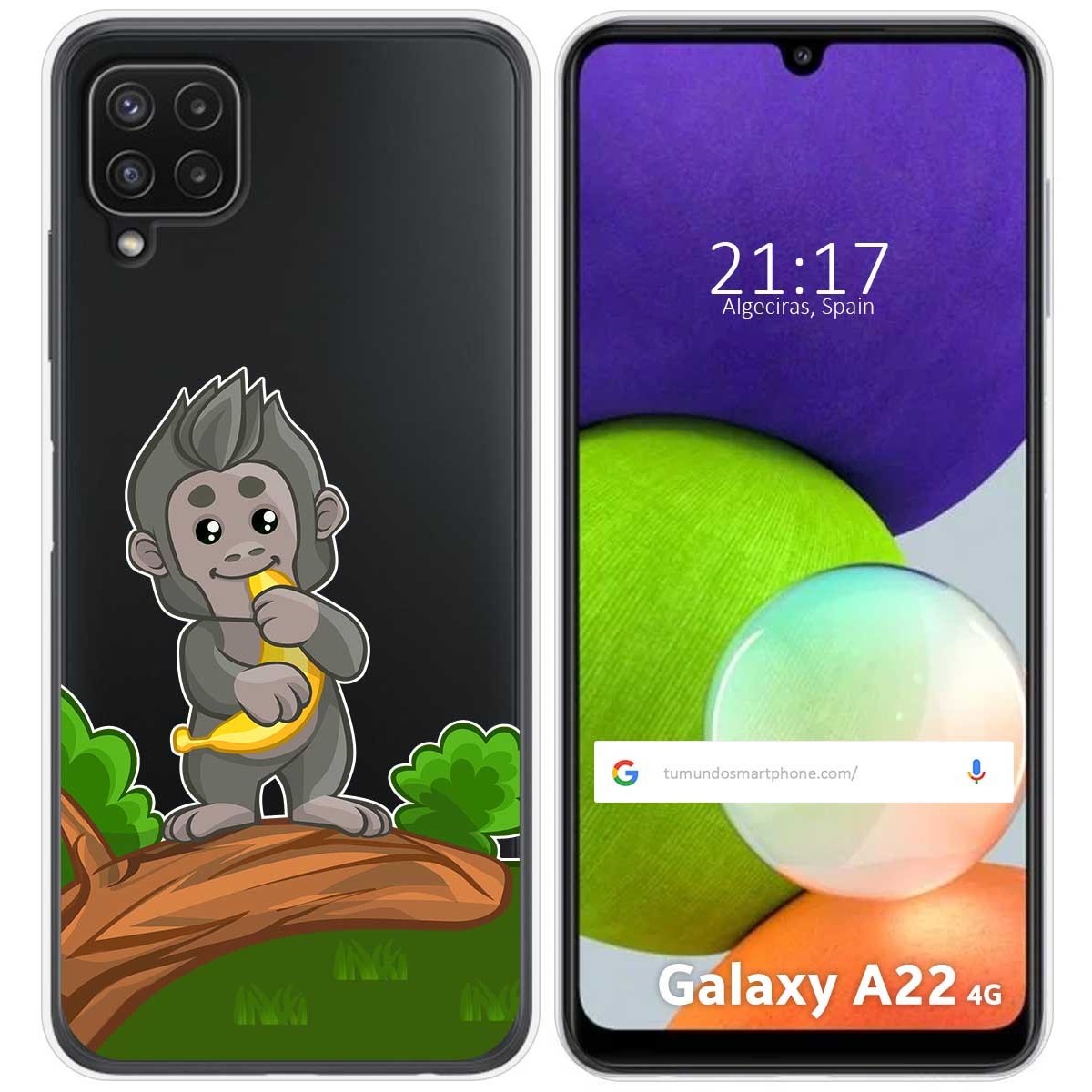 Funda Silicona Transparente para Samsung Galaxy A22 4G / M22 diseño Mono Dibujos