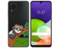 Funda Silicona Transparente para Samsung Galaxy A22 4G / M22 diseño Panda Dibujos