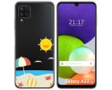 Funda Silicona Transparente para Samsung Galaxy A22 4G / M22 diseño Playa Dibujos