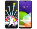 Funda Silicona Transparente para Samsung Galaxy A22 4G / M22 diseño Unicornio Dibujos