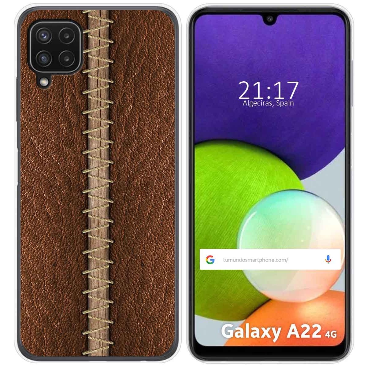 Funda Silicona para Samsung Galaxy A22 4G / M22 diseño Cuero 01 Dibujos
