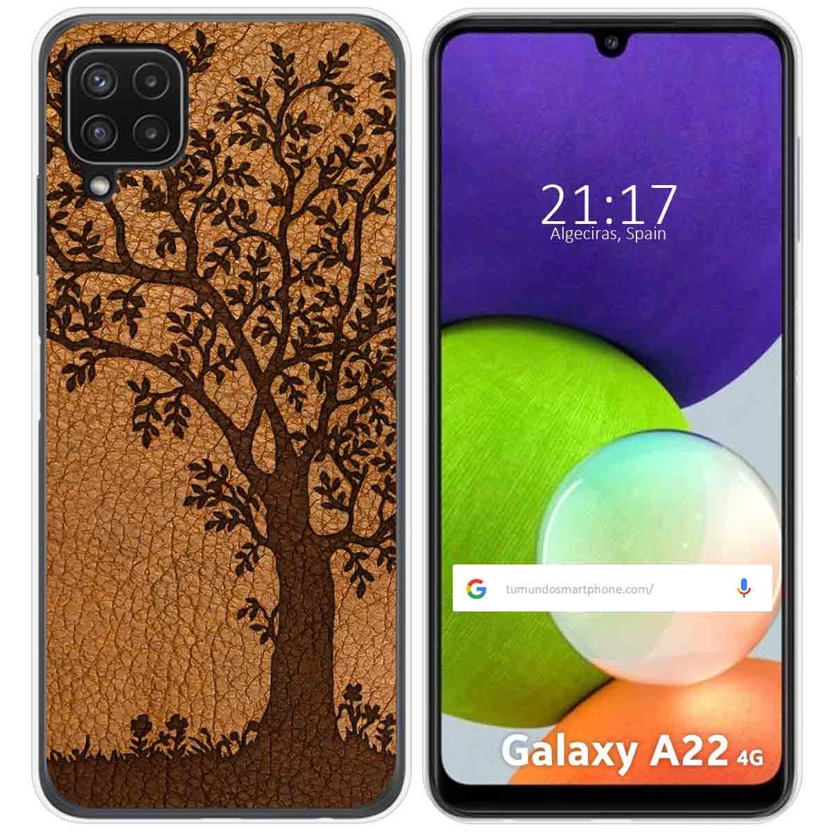 Funda Silicona para Samsung Galaxy A22 4G / M22 diseño Cuero 03 Dibujos
