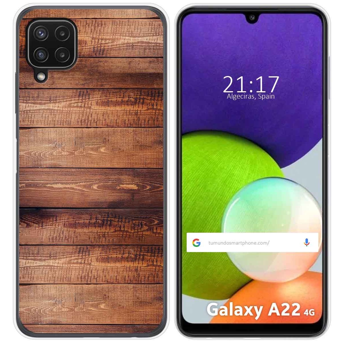 Funda Silicona para Samsung Galaxy A22 4G / M22 diseño Madera 02 Dibujos