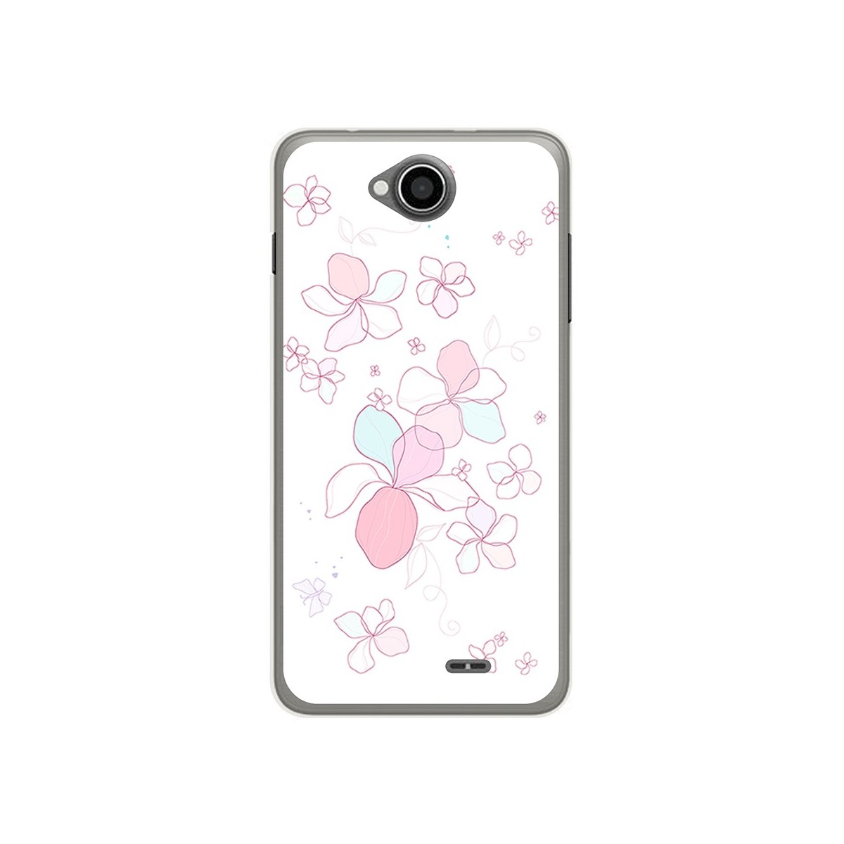Funda Gel Tpu para Hisense U962 Diseño Flores Minimal Dibujos