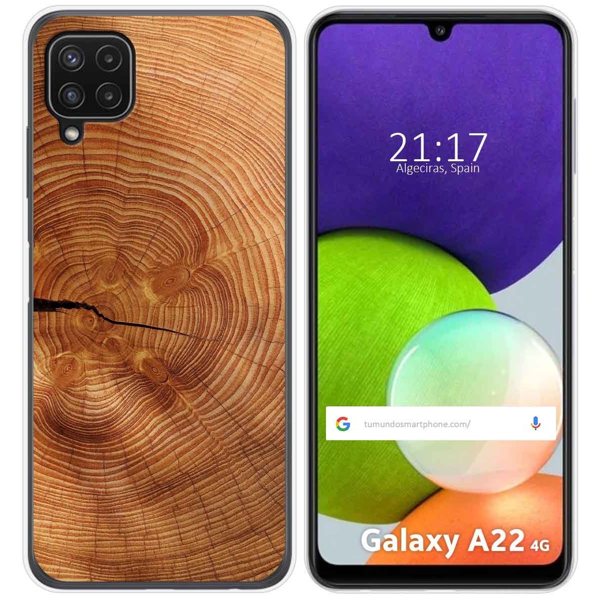 Funda Silicona para Samsung Galaxy A22 4G / M22 diseño Madera 04 Dibujos