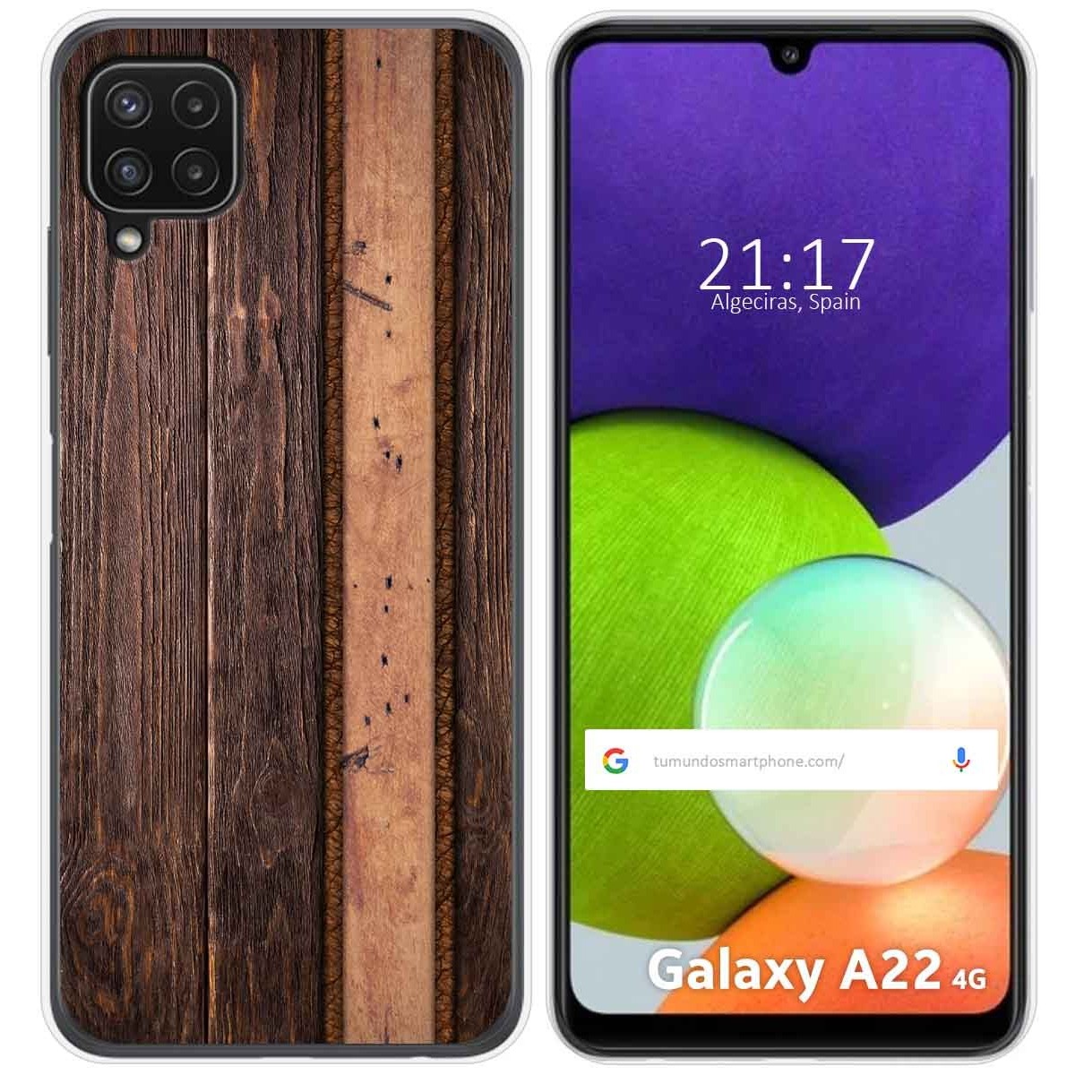 Funda Silicona para Samsung Galaxy A22 4G / M22 diseño Madera 05 Dibujos