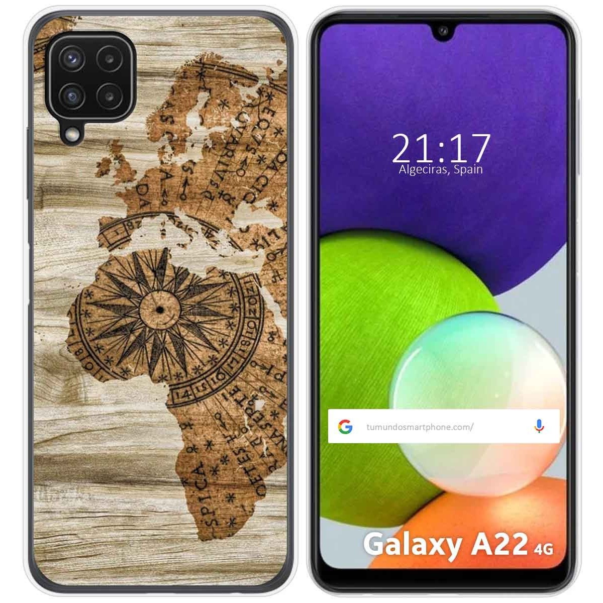 Funda Silicona para Samsung Galaxy A22 4G / M22 diseño Madera 07 Dibujos