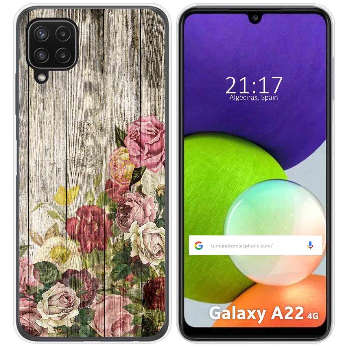 Funda Silicona para Samsung Galaxy A22 4G / M22 diseño Madera 08 Dibujos