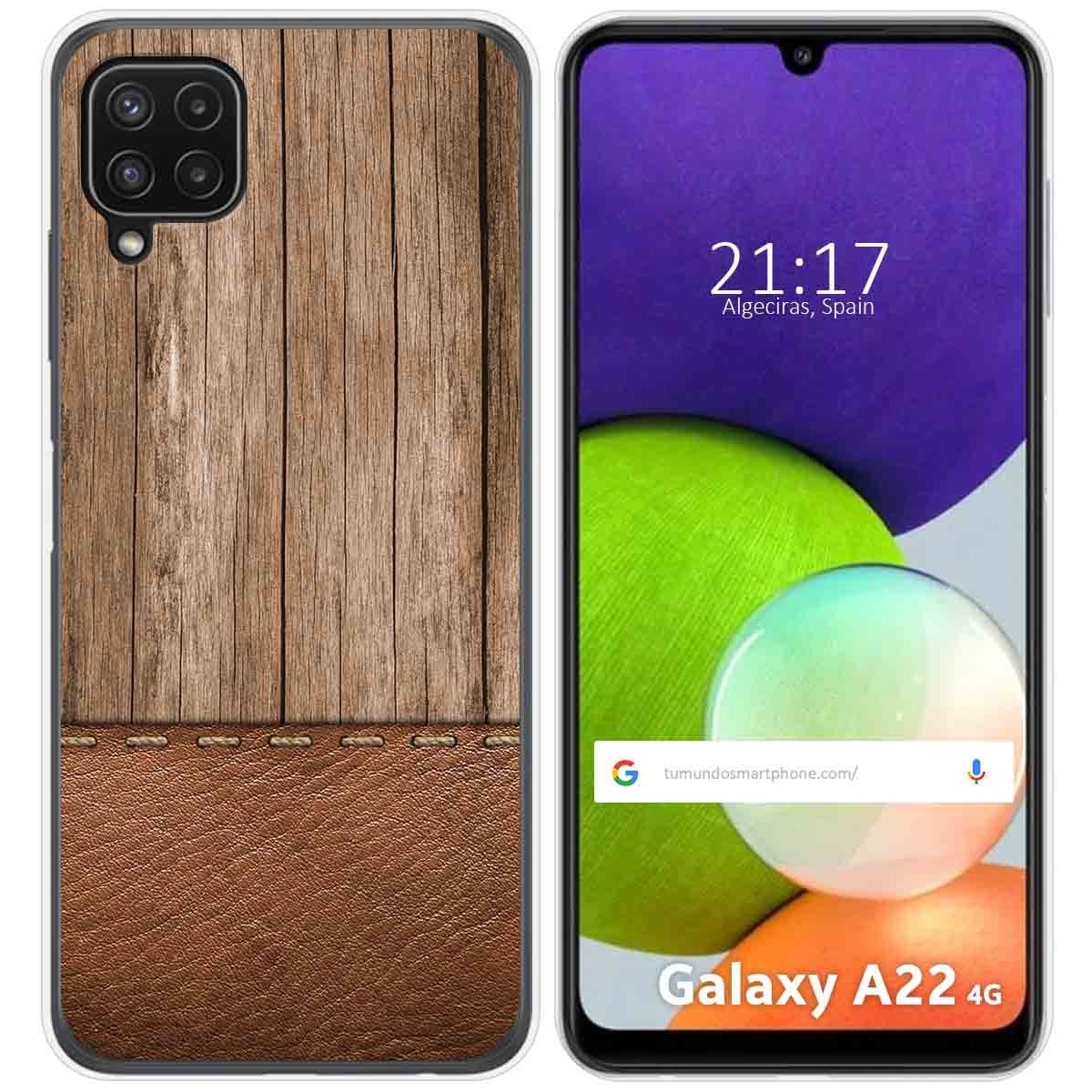 Funda Silicona para Samsung Galaxy A22 4G / M22 diseño Madera 09 Dibujos