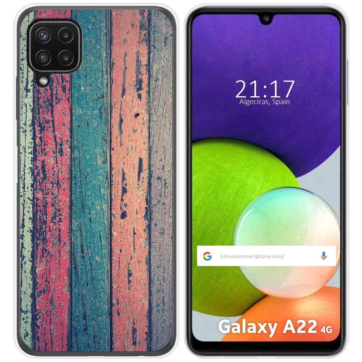 Funda Silicona para Samsung Galaxy A22 4G / M22 diseño Madera 10 Dibujos