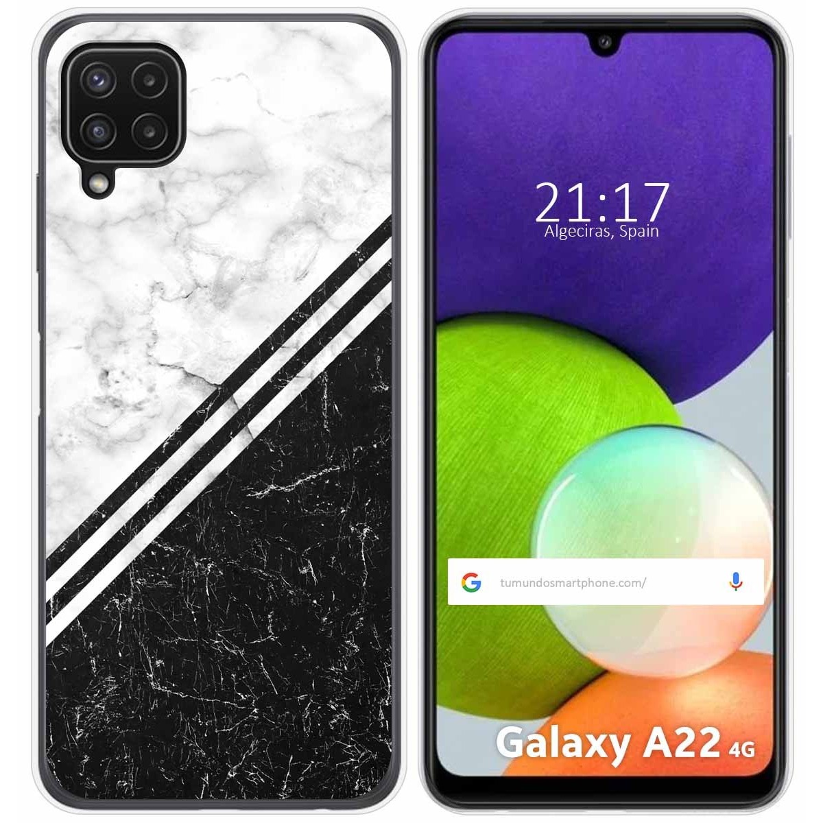 Funda Silicona para Samsung Galaxy A22 4G / M22 diseño Mármol 01 Dibujos