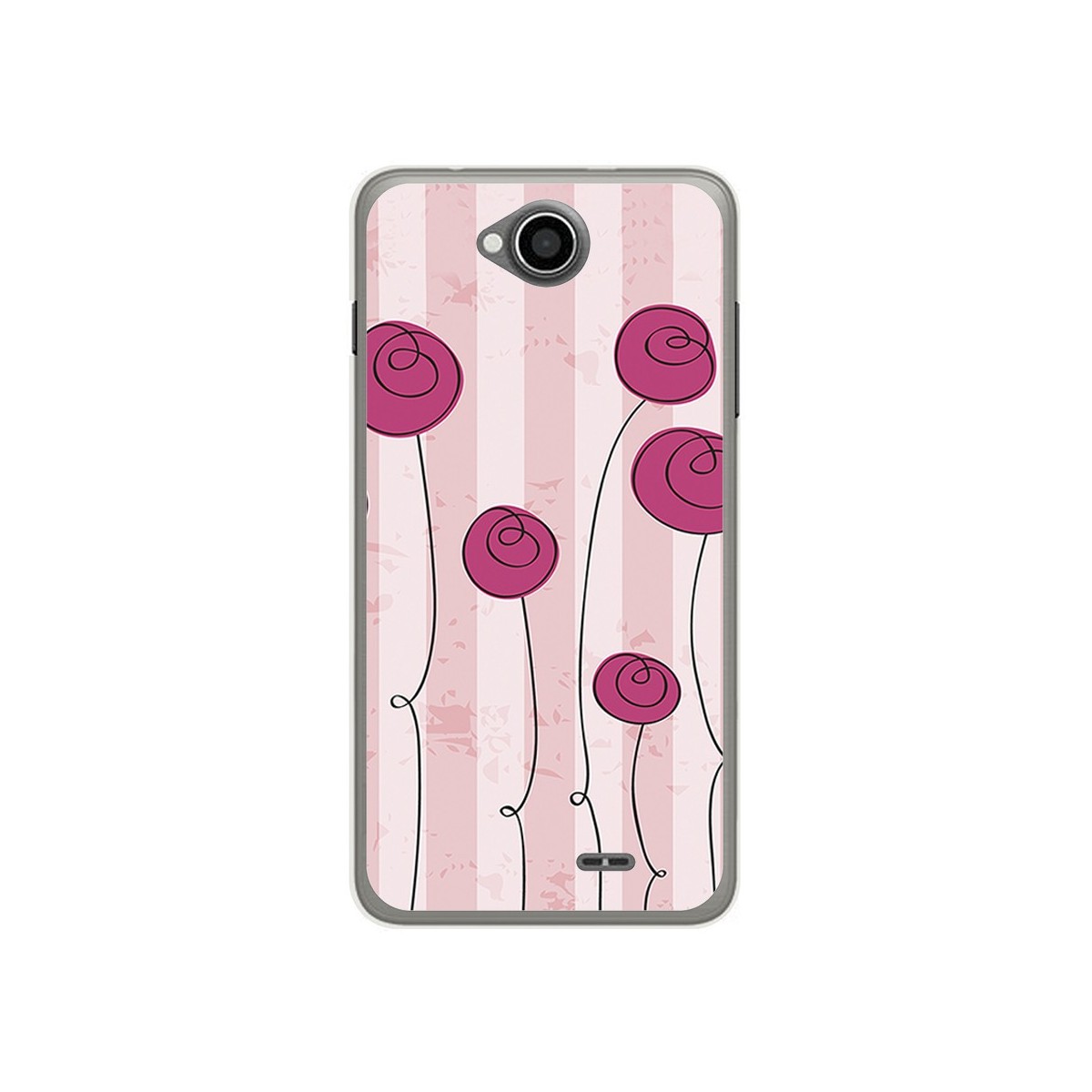 Funda Gel Tpu para Hisense U962 Diseño Flores Vintage Dibujos
