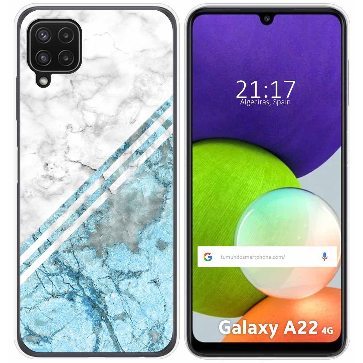 Funda Silicona para Samsung Galaxy A22 4G / M22 diseño Mármol 02 Dibujos