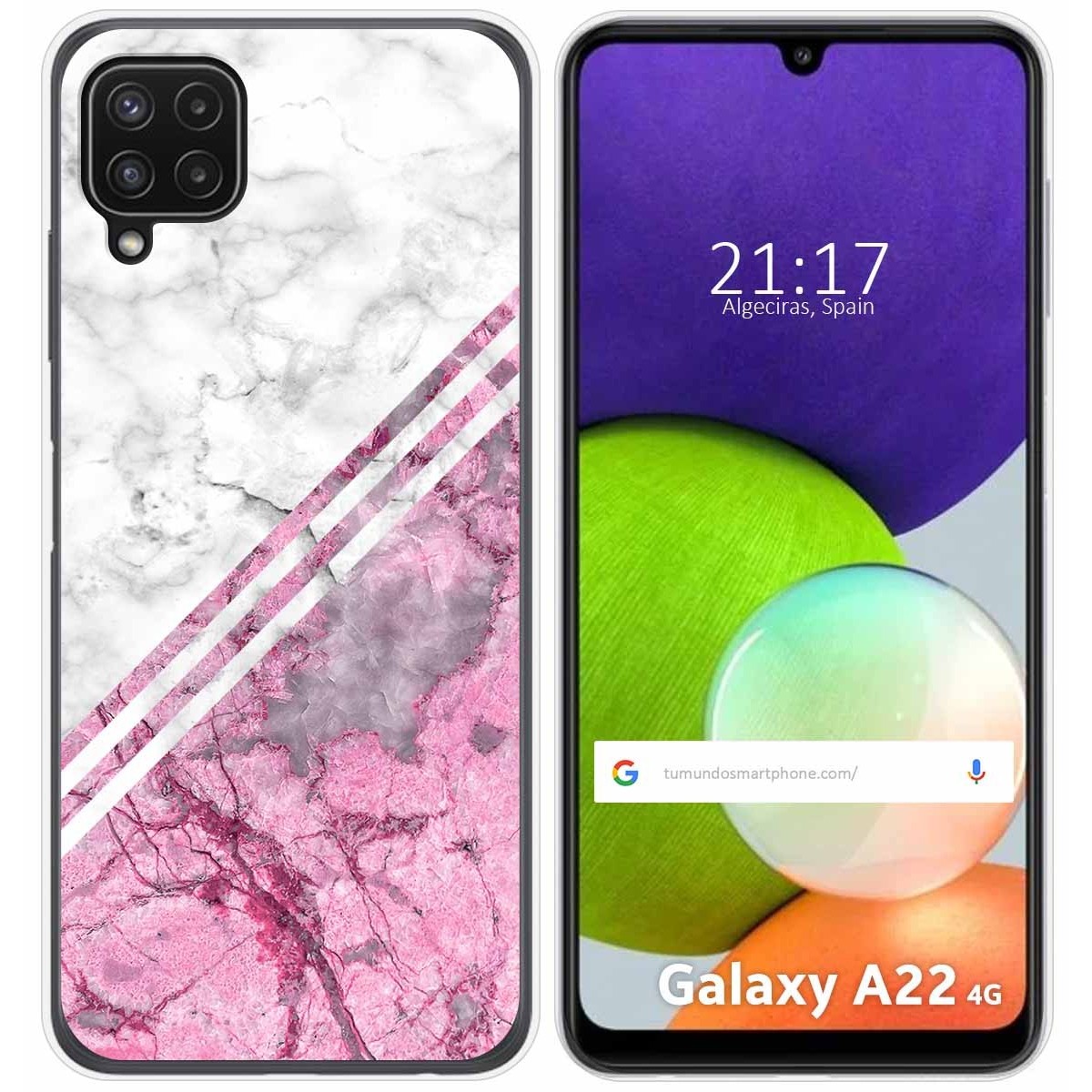 Funda Silicona para Samsung Galaxy A22 4G / M22 diseño Mármol 03 Dibujos