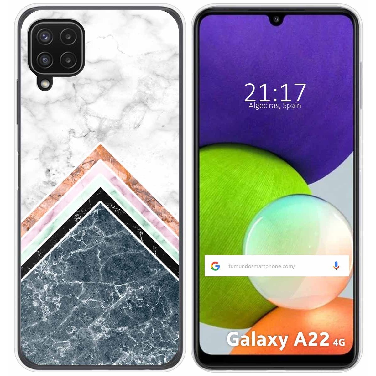 Funda Silicona para Samsung Galaxy A22 4G / M22 diseño Mármol 05 Dibujos