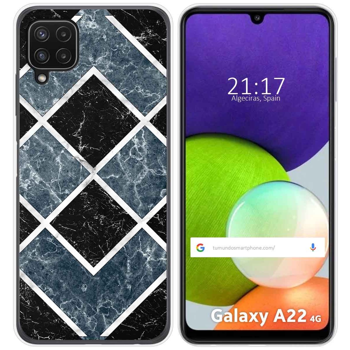 Funda Silicona para Samsung Galaxy A22 4G / M22 diseño Mármol 06 Dibujos