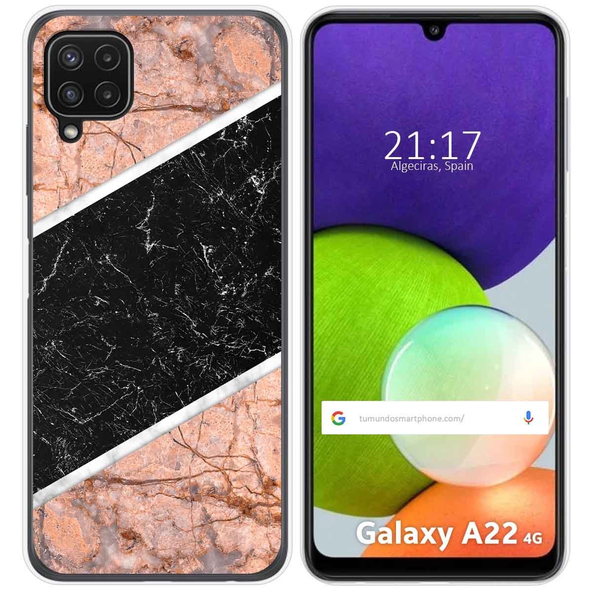 Funda Silicona para Samsung Galaxy A22 4G / M22 diseño Mármol 07 Dibujos
