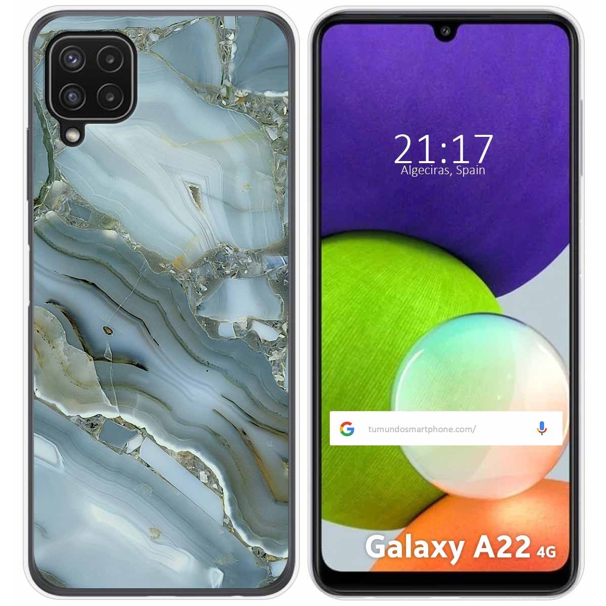 Funda Silicona para Samsung Galaxy A22 4G / M22 diseño Mármol 09 Dibujos