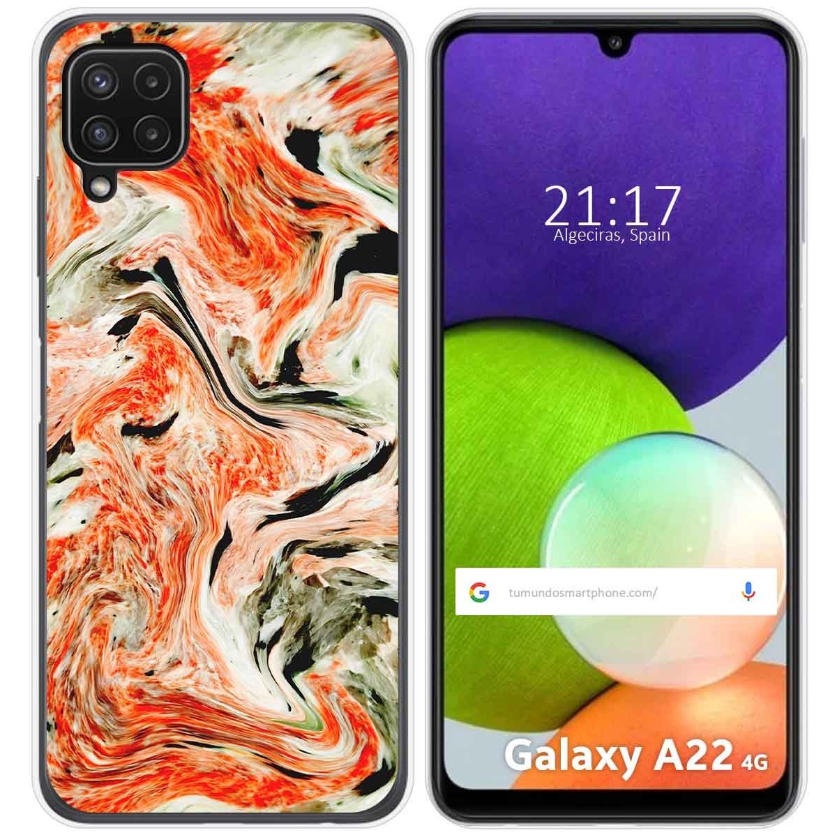 Funda Silicona para Samsung Galaxy A22 4G / M22 diseño Mármol 12 Dibujos