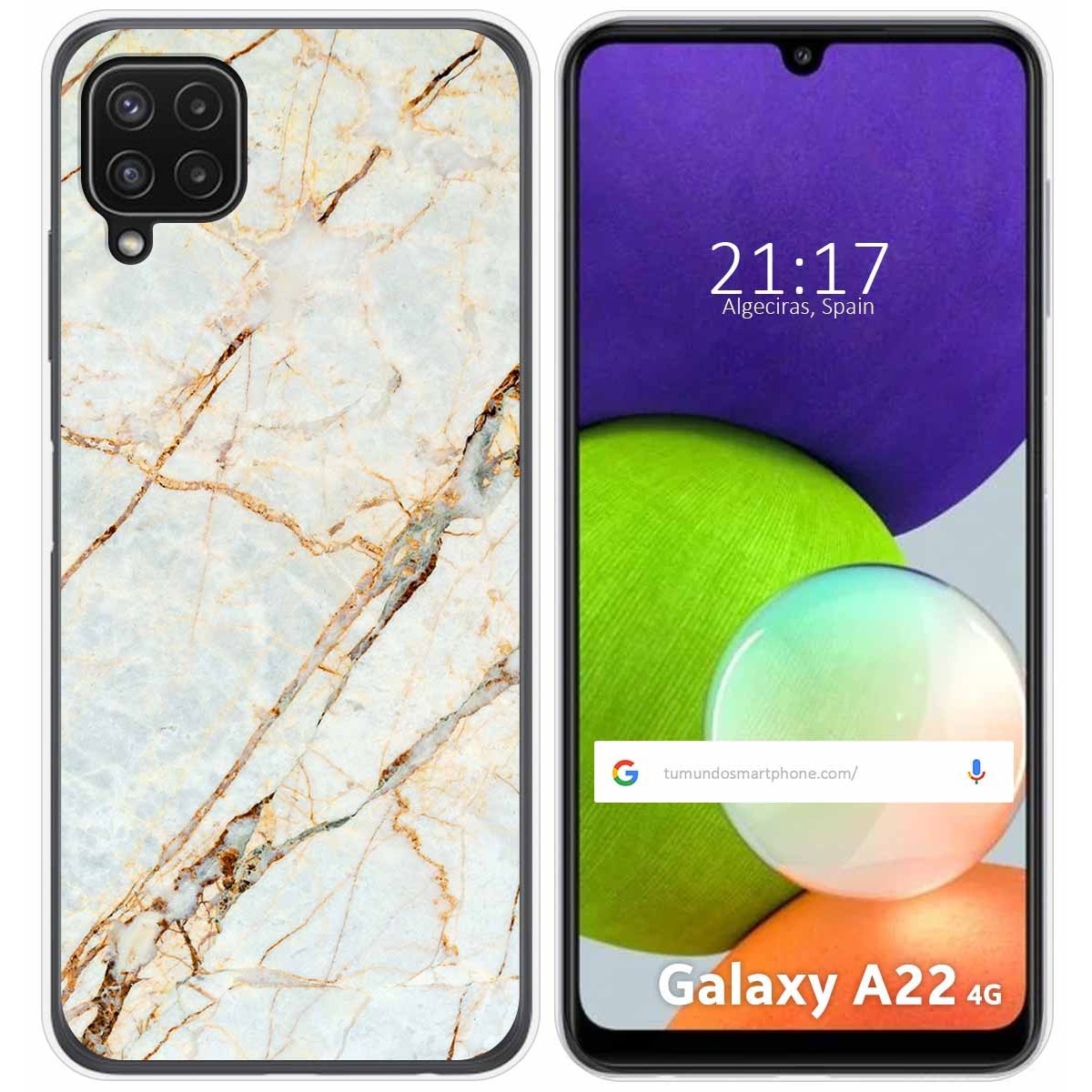 Funda Silicona para Samsung Galaxy A22 4G / M22 diseño Mármol 13 Dibujos