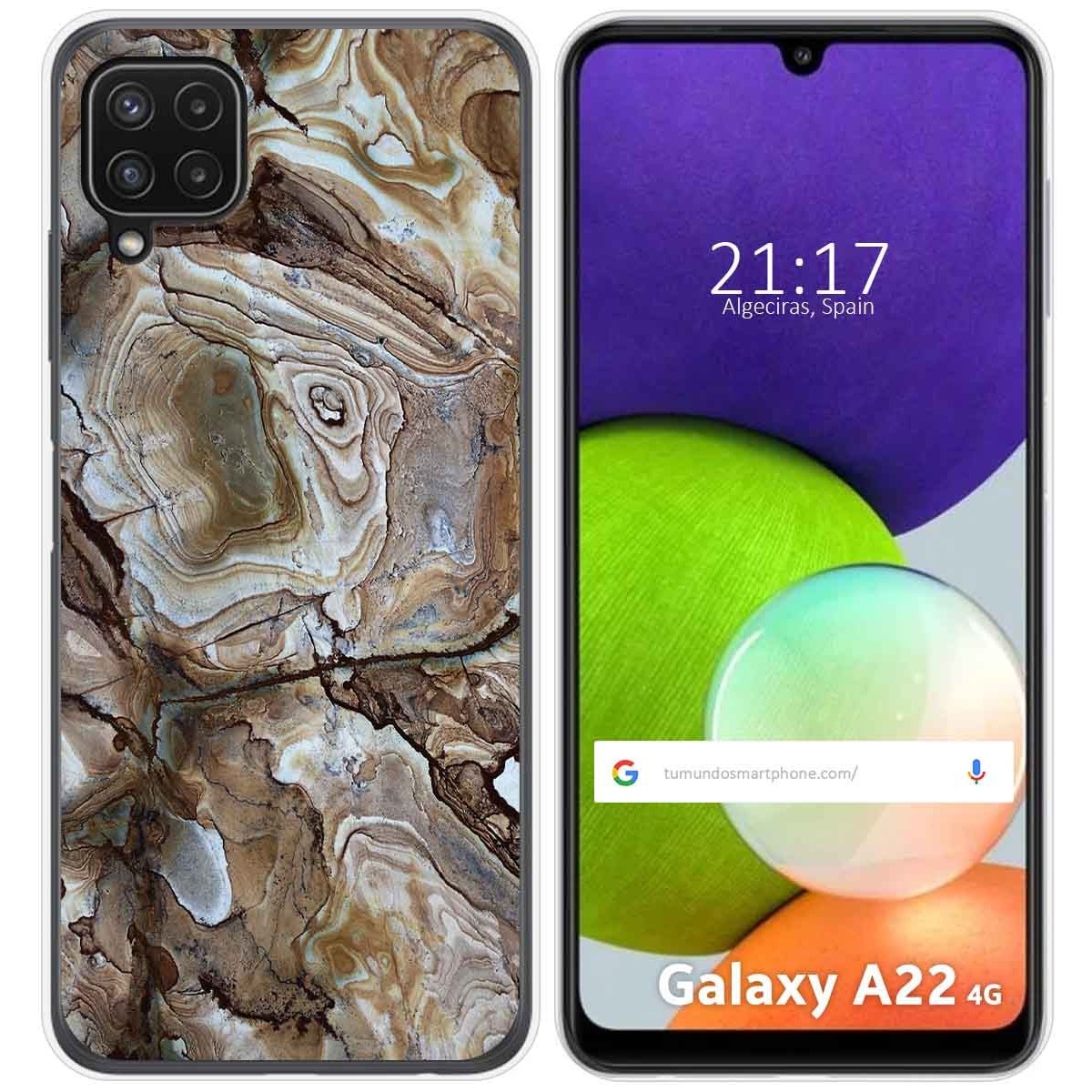 Funda Silicona para Samsung Galaxy A22 4G / M22 diseño Mármol 14 Dibujos