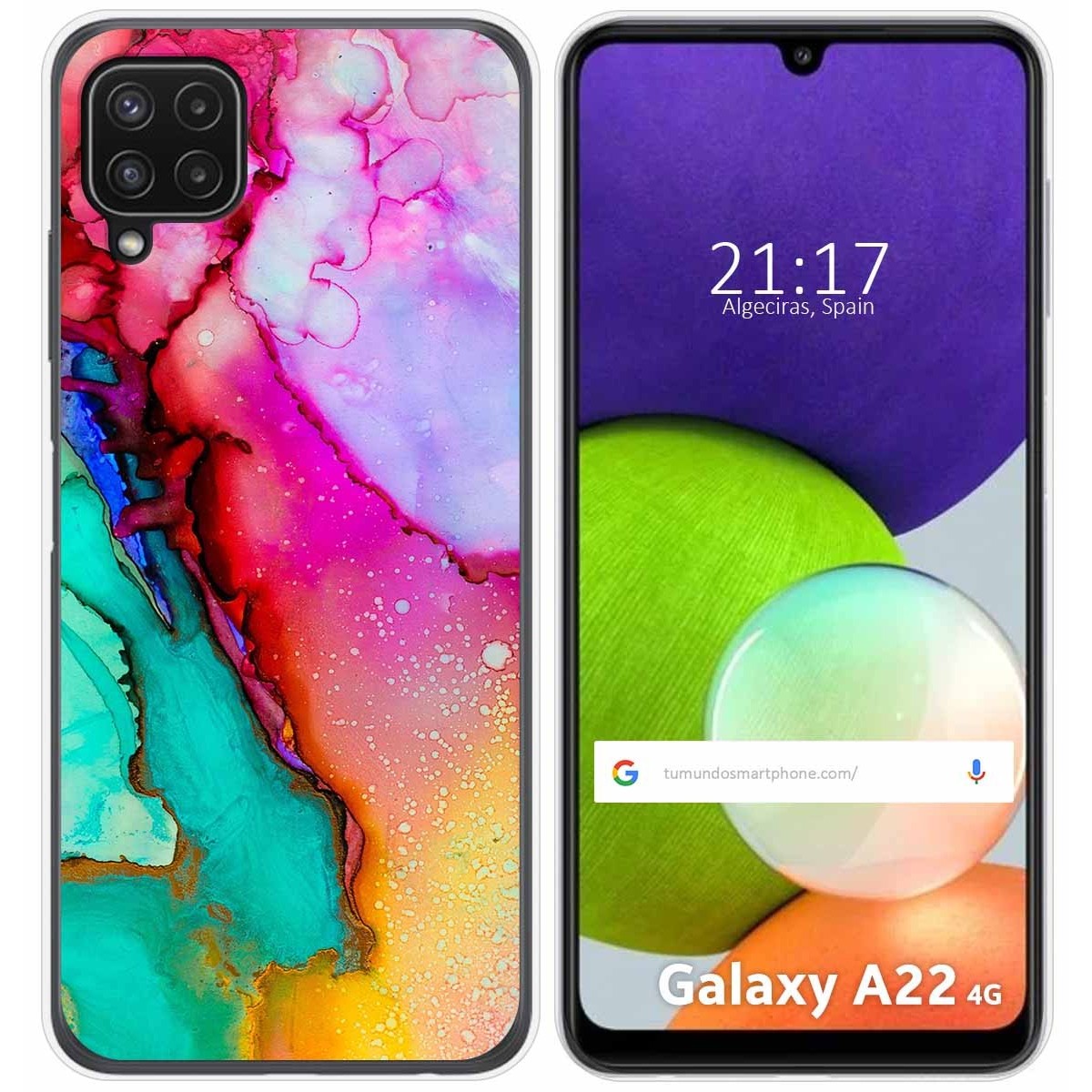 Funda Silicona para Samsung Galaxy A22 4G / M22 diseño Mármol 15 Dibujos