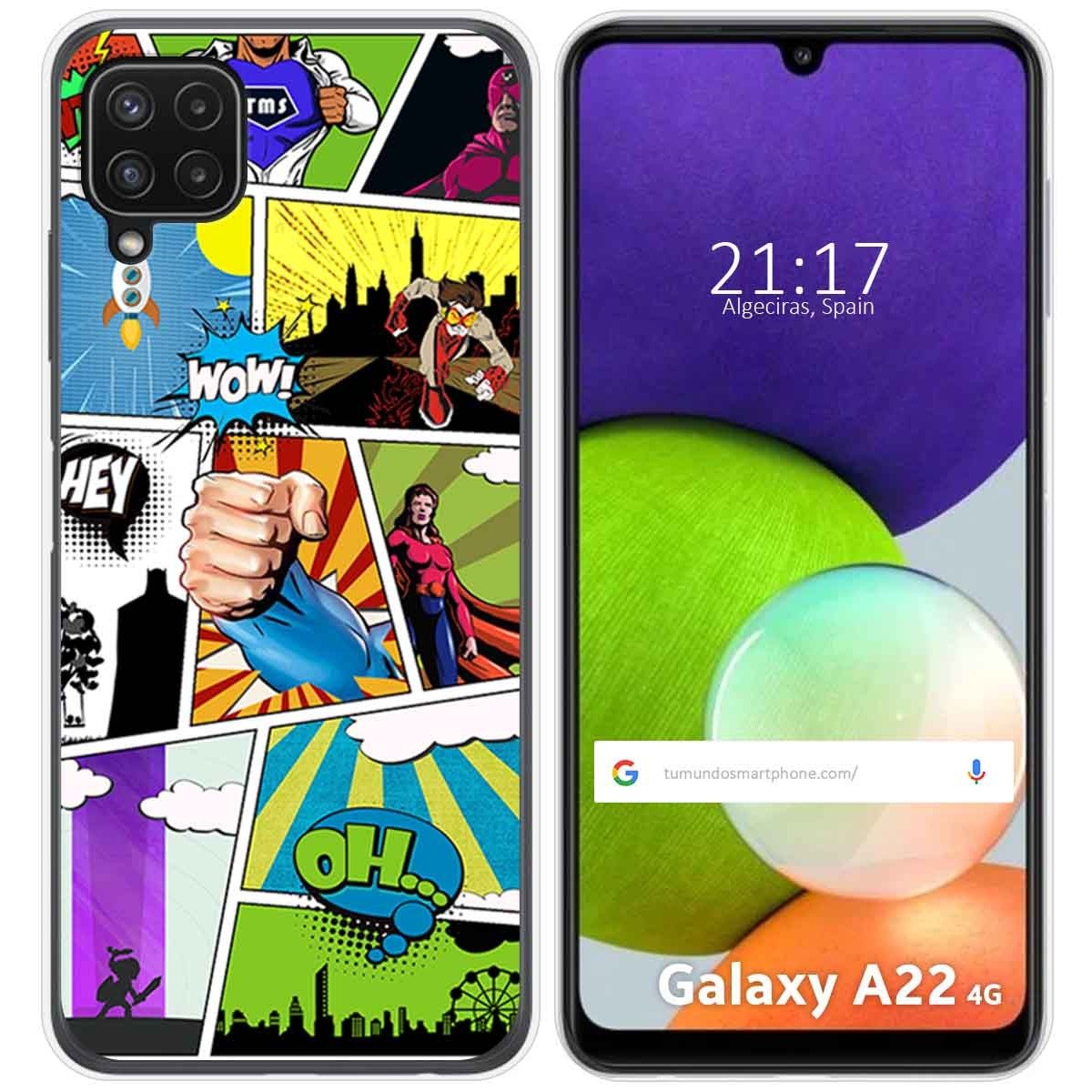 Funda Silicona para Samsung Galaxy A22 4G / M22 diseño Comic Dibujos