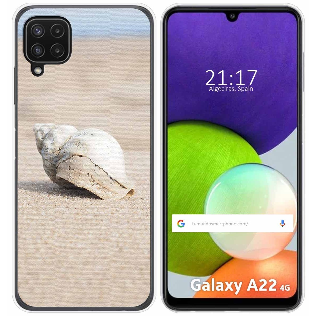 Funda Silicona para Samsung Galaxy A22 4G / M22 diseño Concha Dibujos