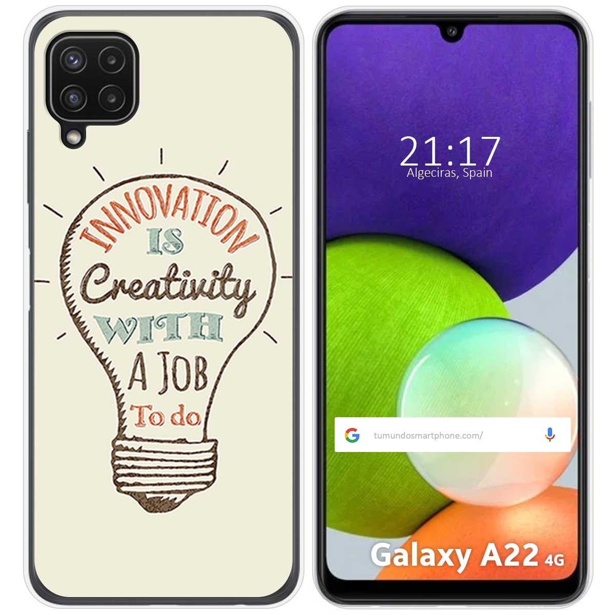 Funda Silicona para Samsung Galaxy A22 4G / M22 diseño Creativity Dibujos