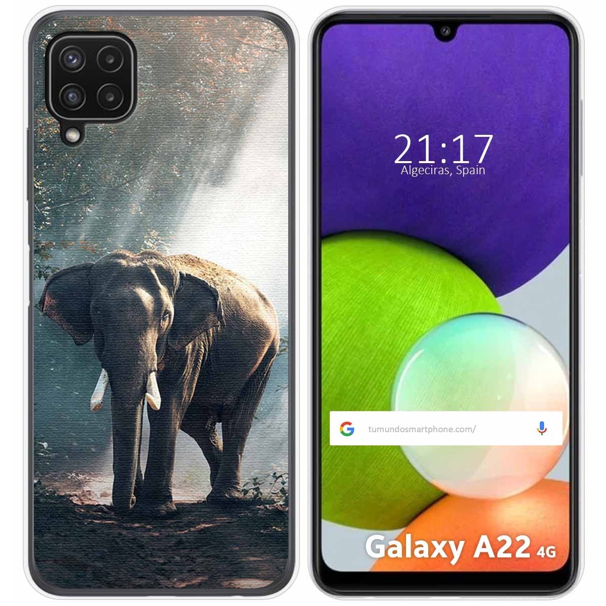 Funda Silicona para Samsung Galaxy A22 4G / M22 diseño Elefante Dibujos