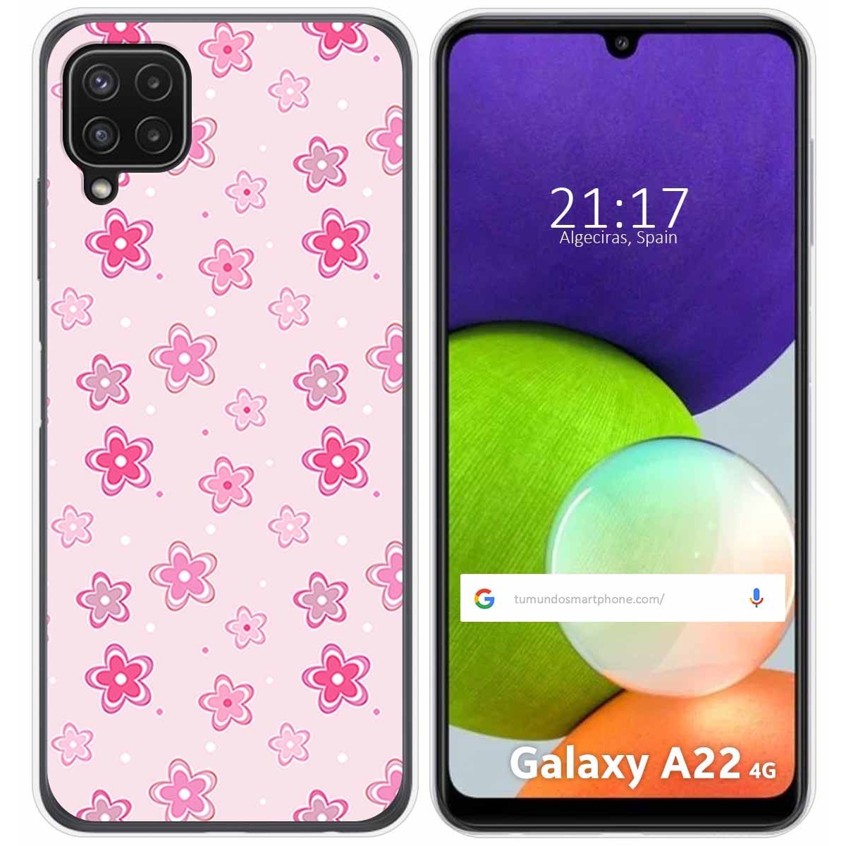 Funda Silicona para Samsung Galaxy A22 4G / M22 diseño Flores Dibujos