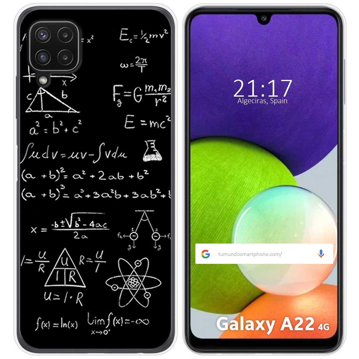 Funda Silicona para Samsung Galaxy A22 4G / M22 diseño Formulas Dibujos