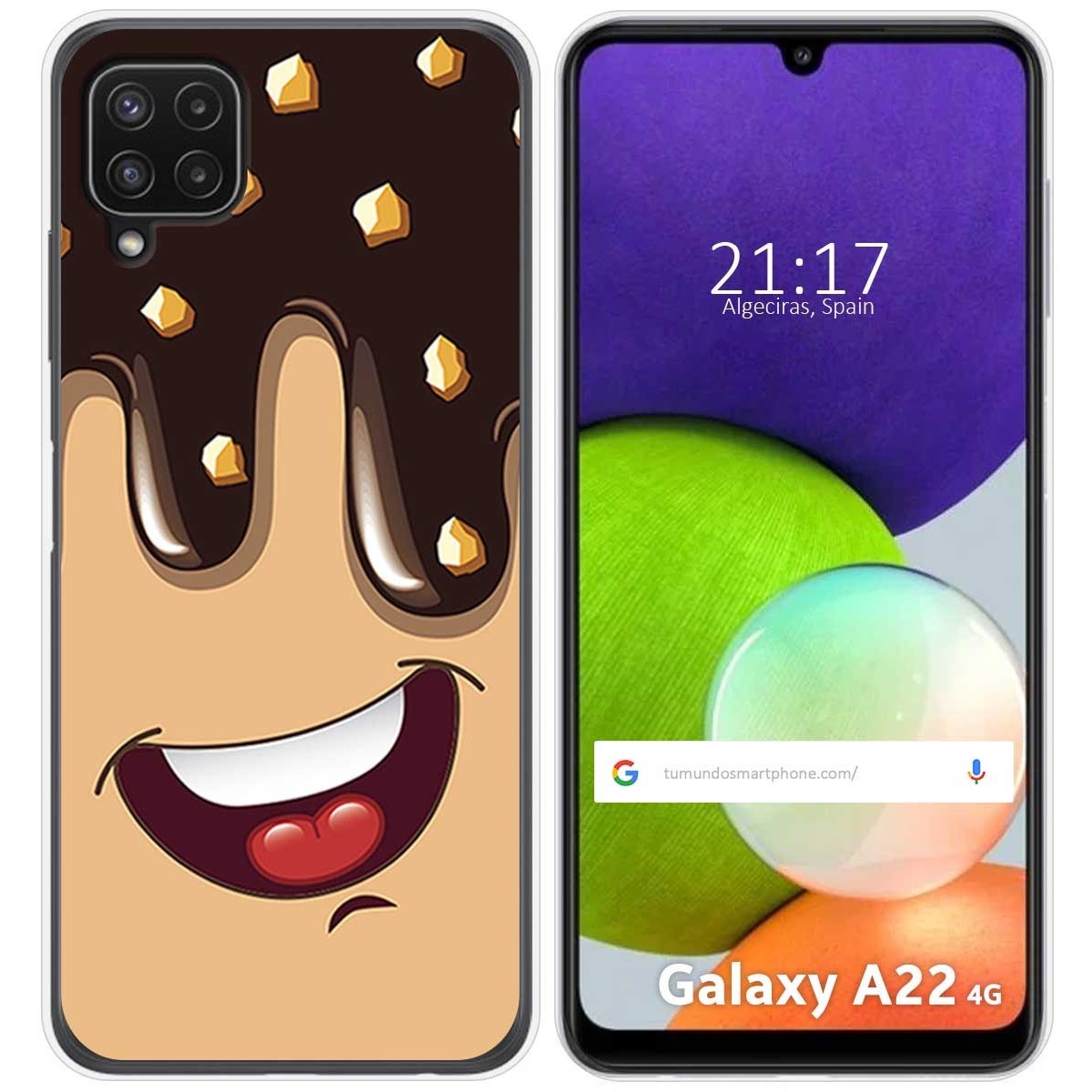 Funda Silicona para Samsung Galaxy A22 4G / M22 diseño Helado Chocolate Dibujos
