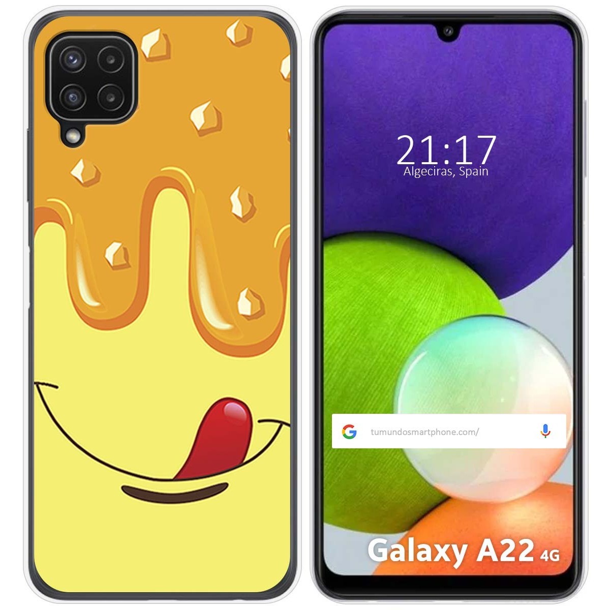 Funda Silicona para Samsung Galaxy A22 4G / M22 diseño Helado Vainilla Dibujos