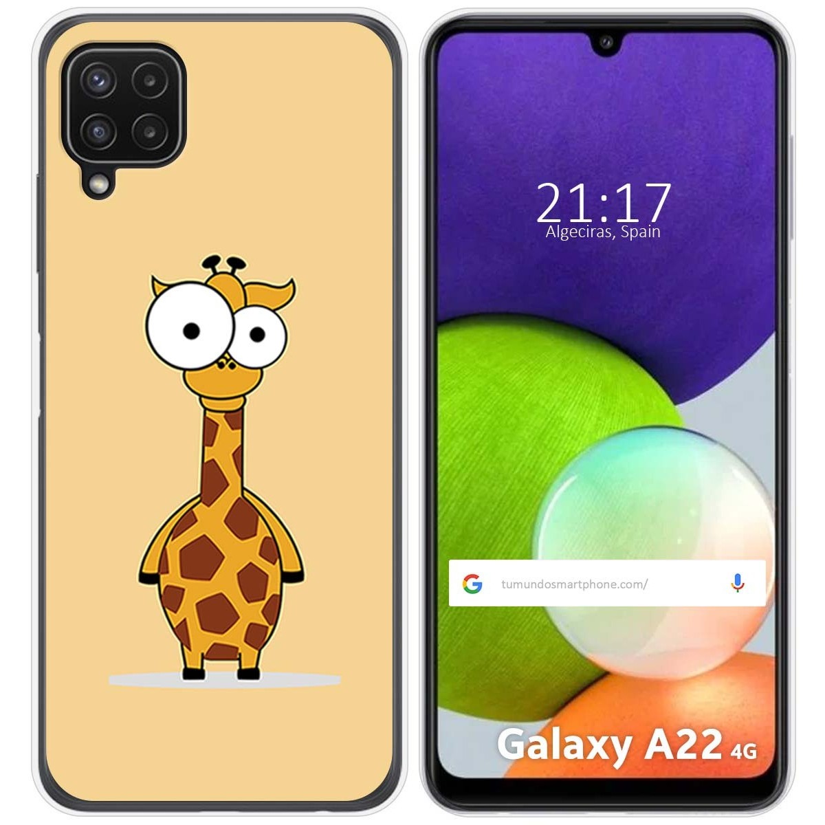 Funda Silicona para Samsung Galaxy A22 4G / M22 diseño Jirafa Dibujos