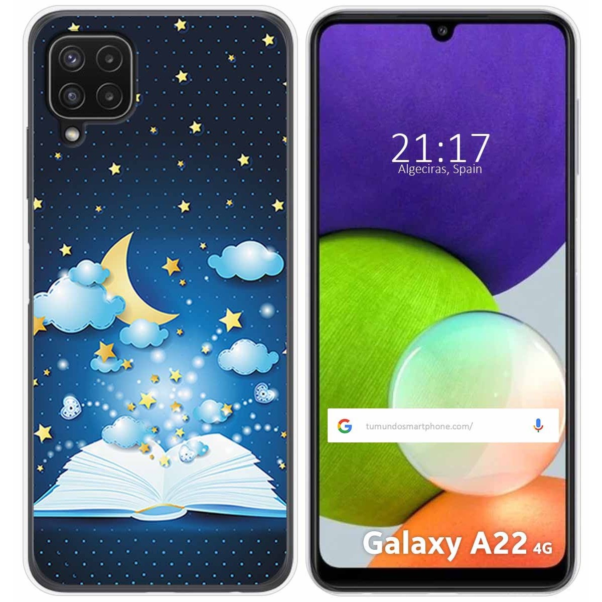 Funda Silicona para Samsung Galaxy A22 4G / M22 diseño Libro Cuentos Dibujos