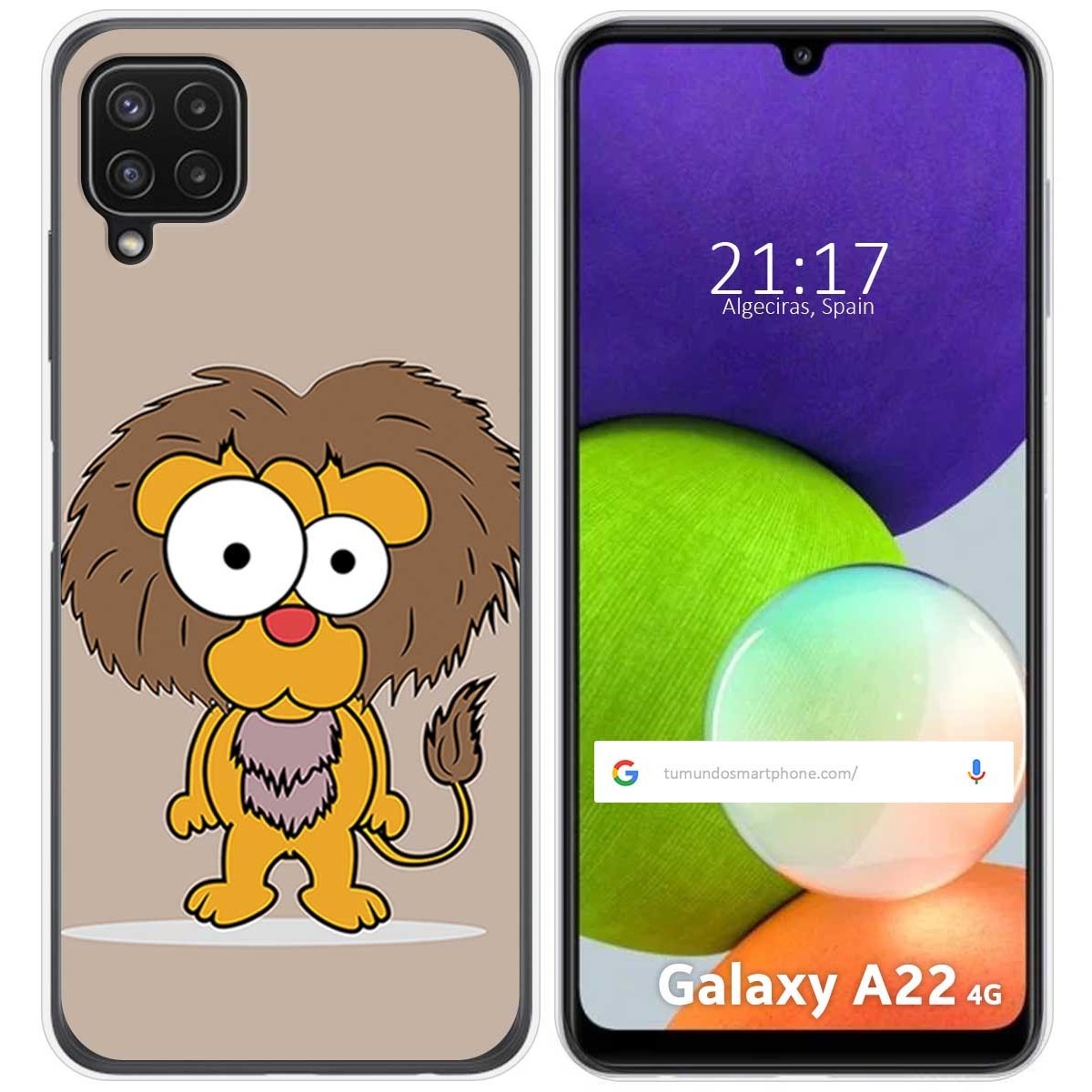 Funda Silicona para Samsung Galaxy A22 4G / M22 diseño Leon Dibujos