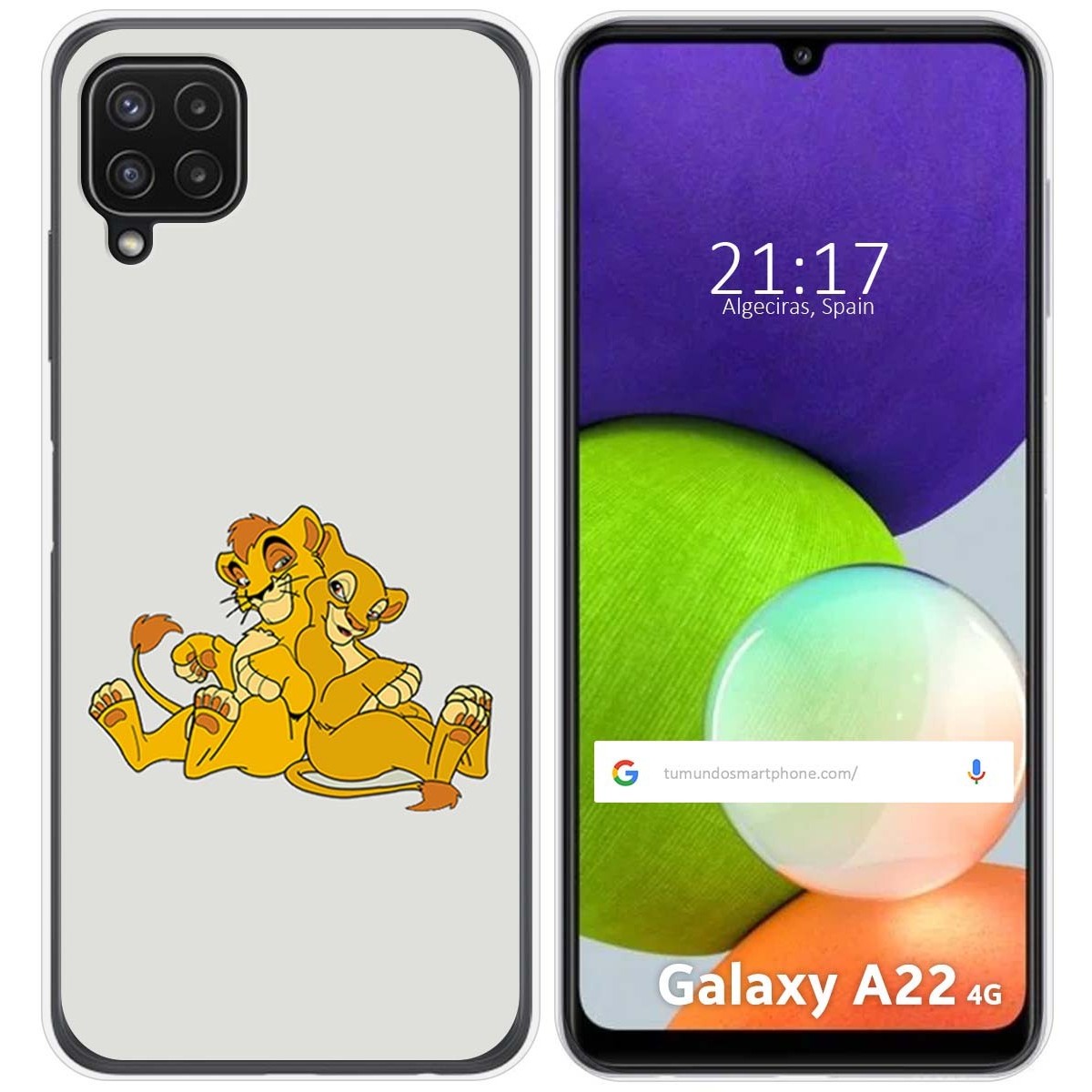Funda Silicona para Samsung Galaxy A22 4G / M22 diseño Leones Dibujos