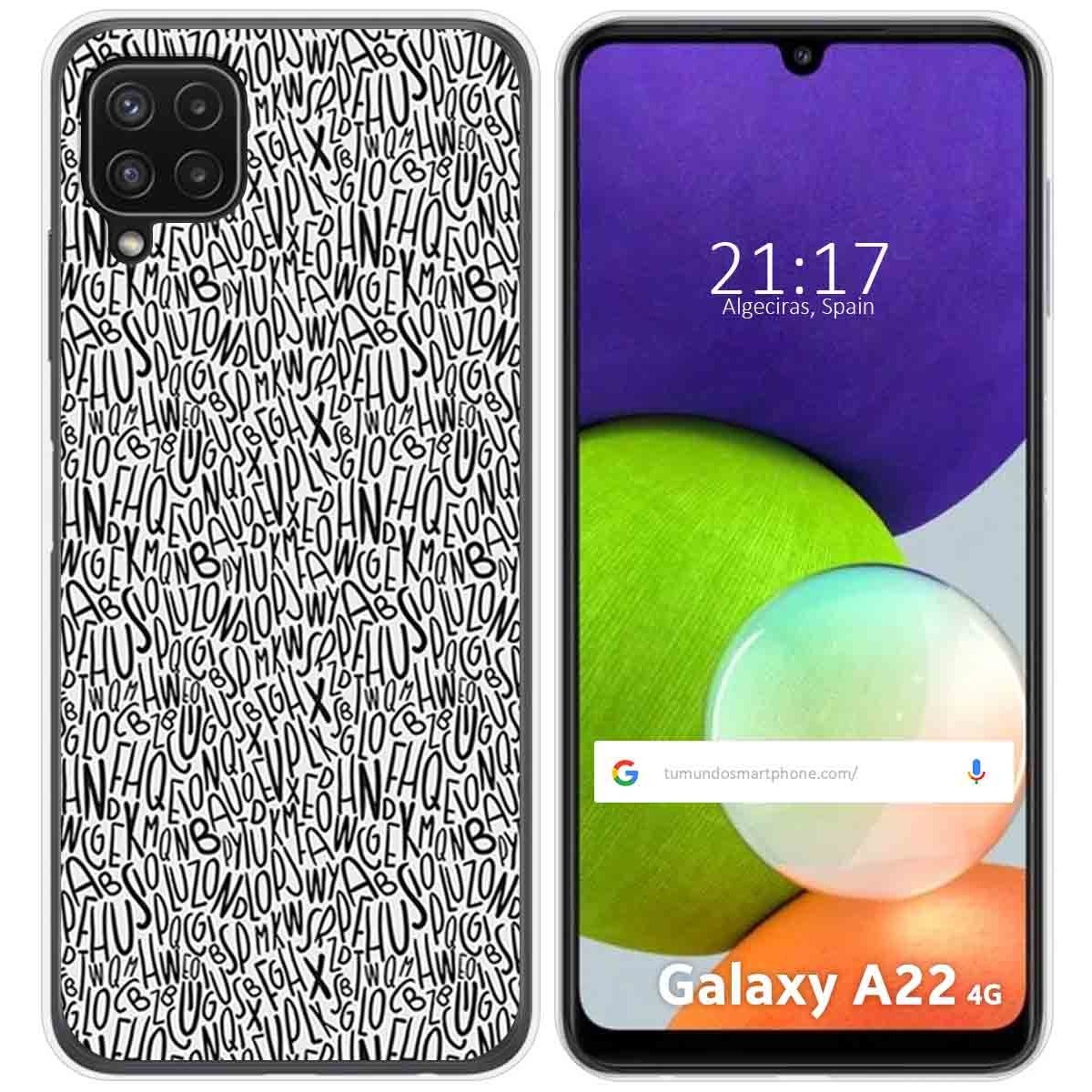 Funda Silicona para Samsung Galaxy A22 4G / M22 diseño Letras Dibujos
