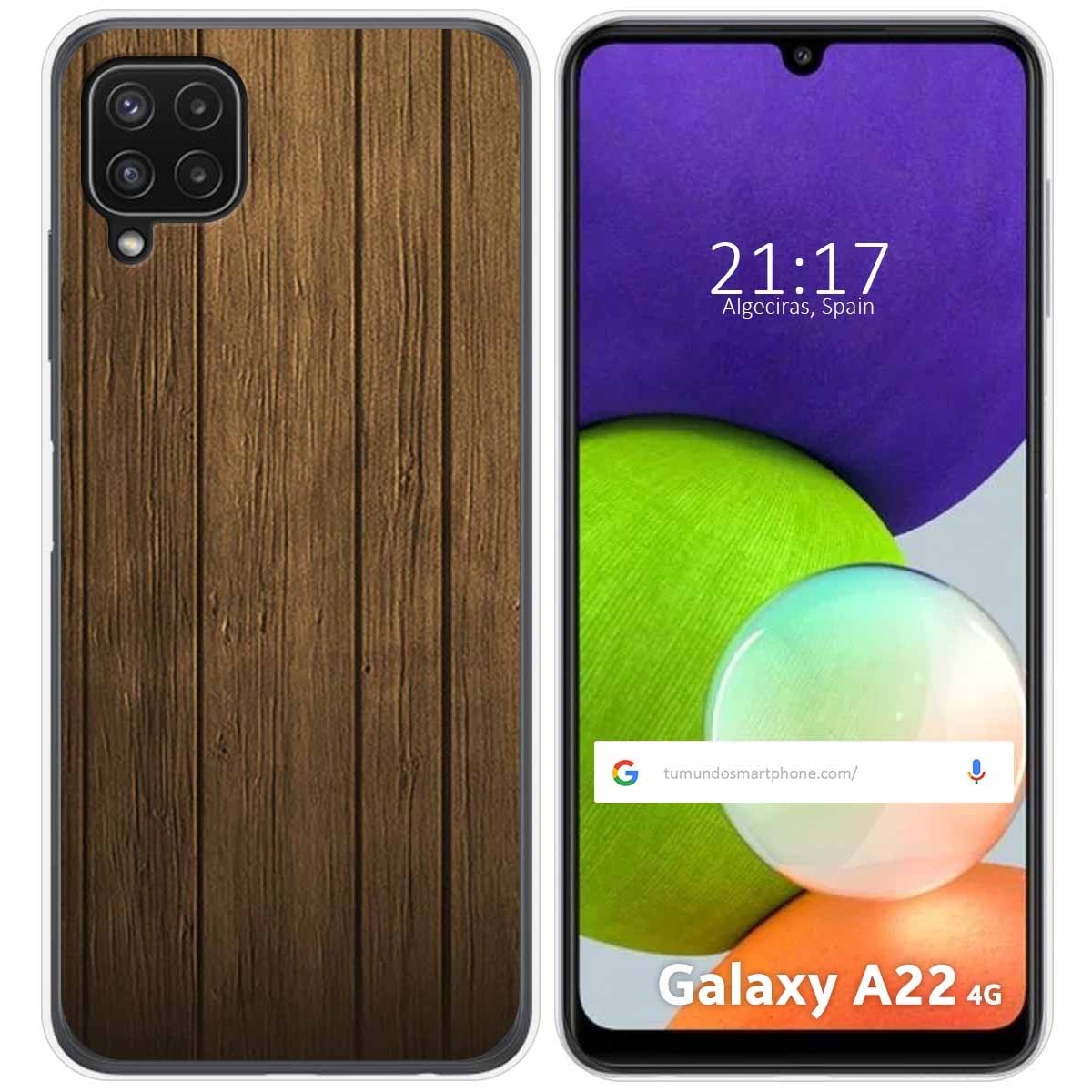 Funda Silicona para Samsung Galaxy A22 4G / M22 diseño Madera Dibujos
