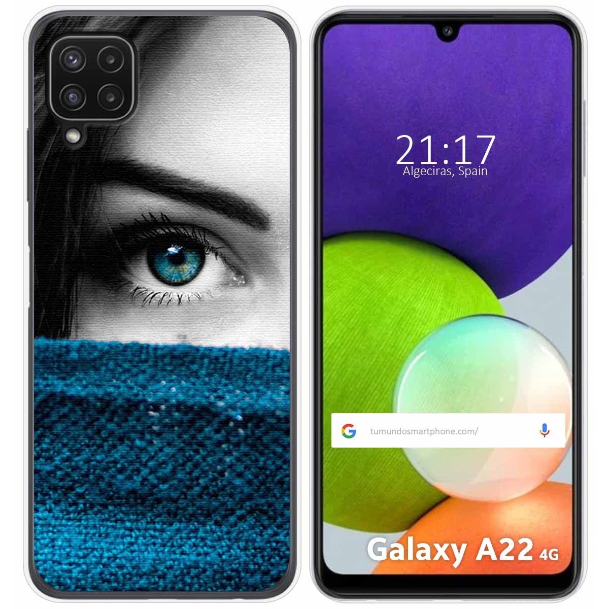 Funda Silicona para Samsung Galaxy A22 4G / M22 diseño Ojo Dibujos