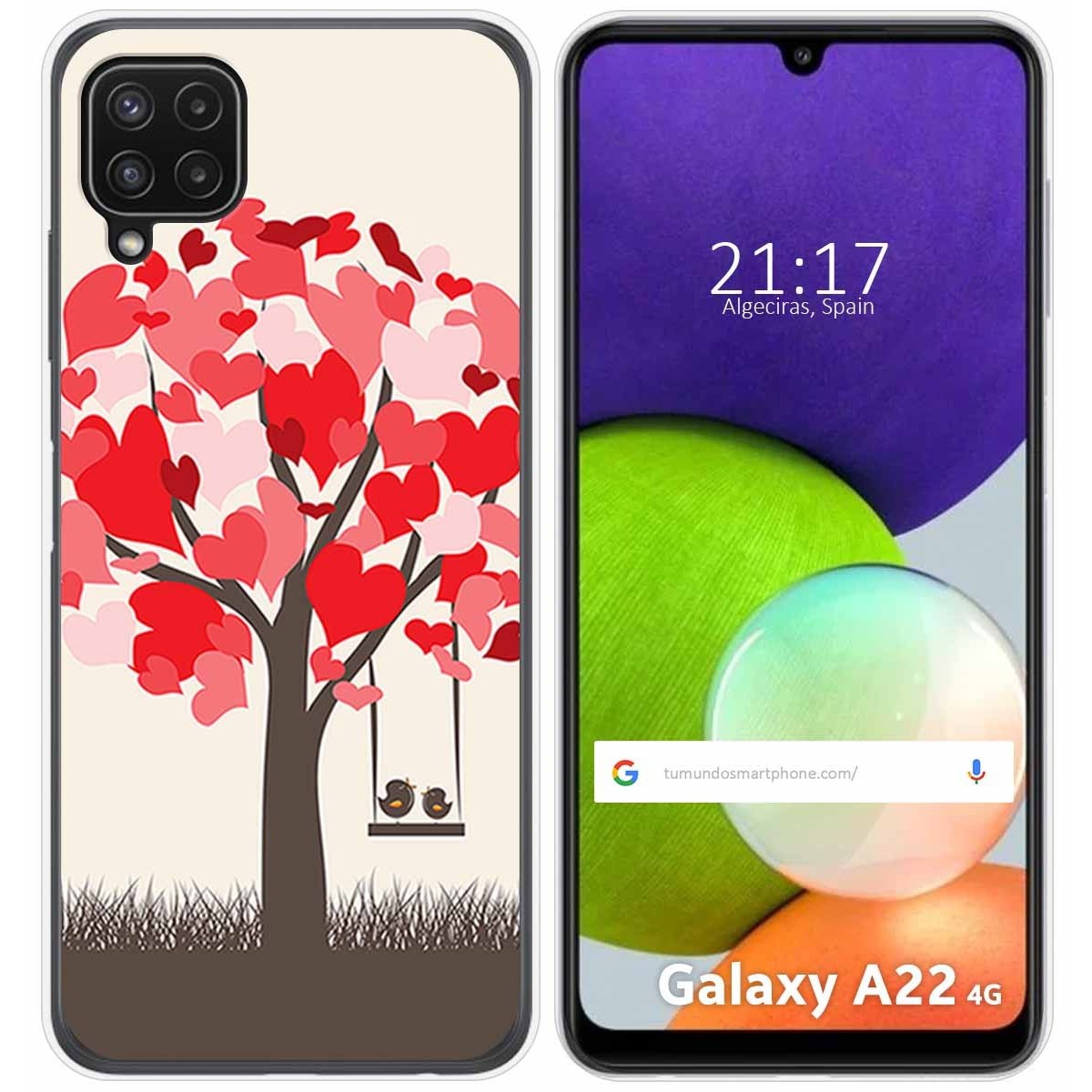 Funda Silicona para Samsung Galaxy A22 4G / M22 diseño Pajaritos Dibujos