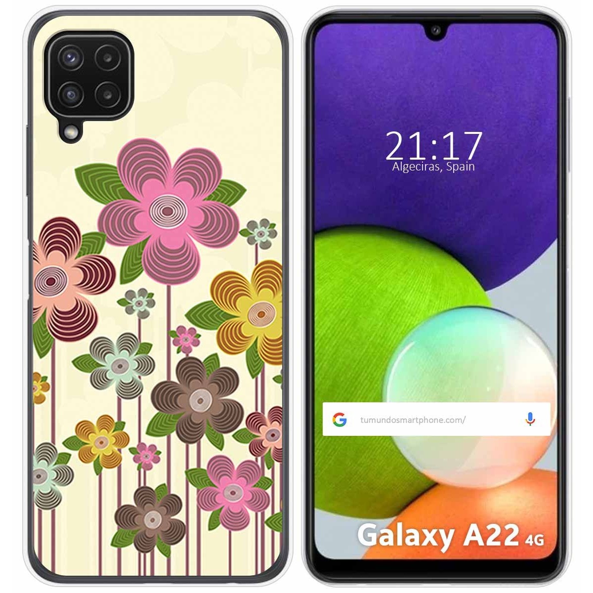 Funda Silicona para Samsung Galaxy A22 4G / M22 diseño Primavera En Flor Dibujos