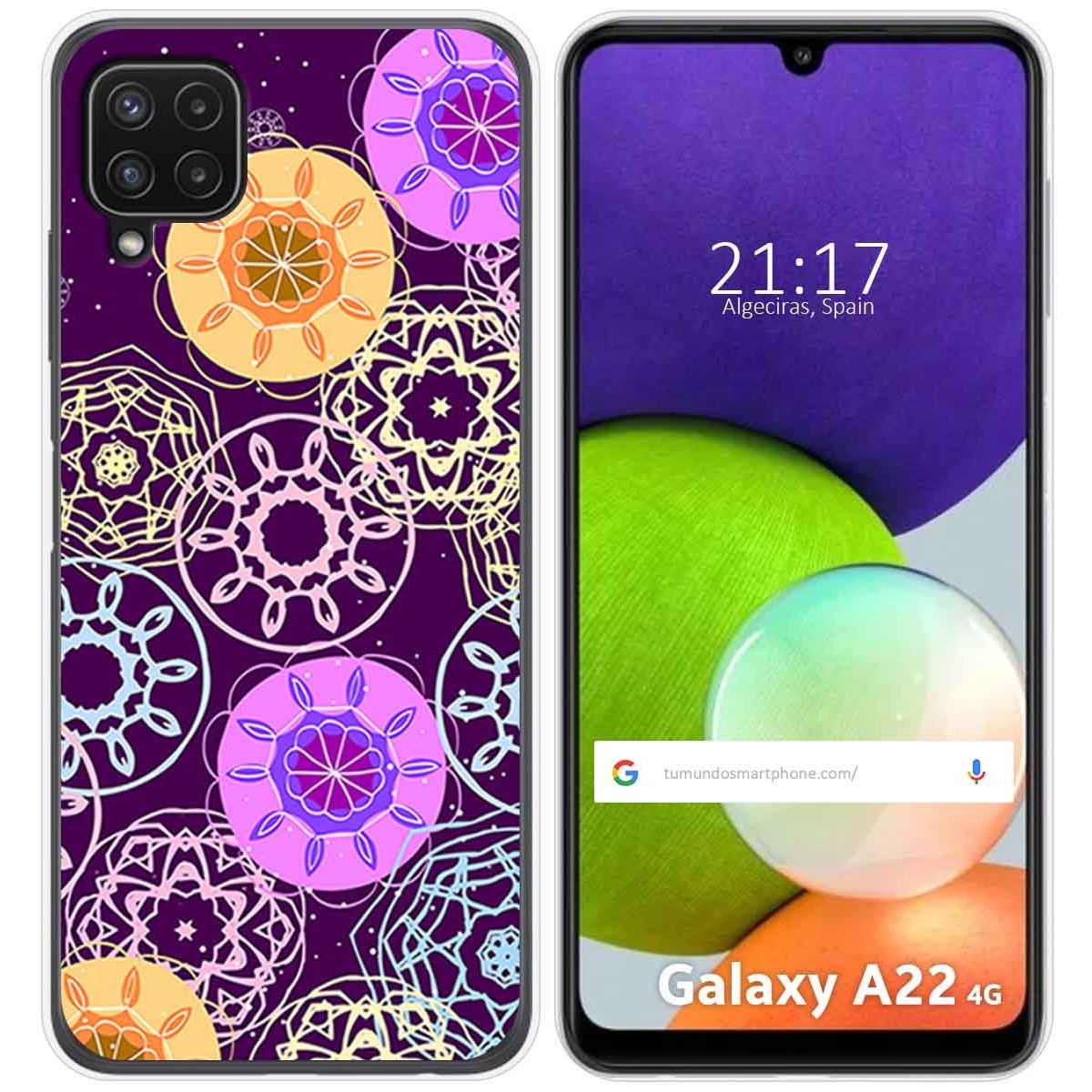 Funda Silicona para Samsung Galaxy A22 4G / M22 diseño Radial Dibujos