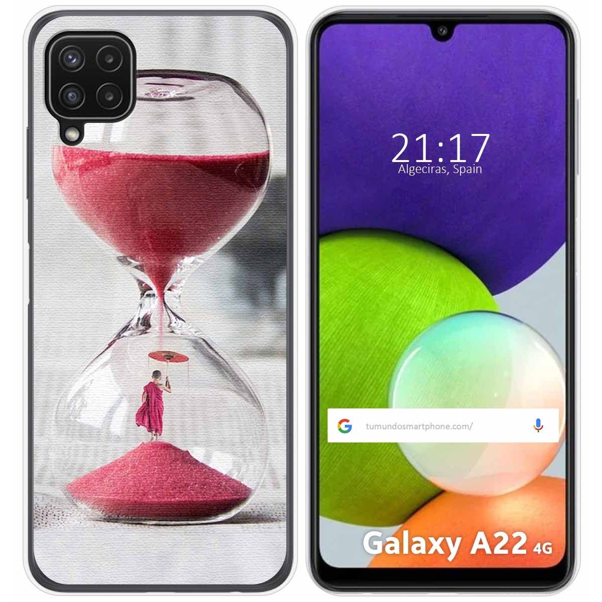Funda Silicona para Samsung Galaxy A22 4G / M22 diseño Reloj Dibujos