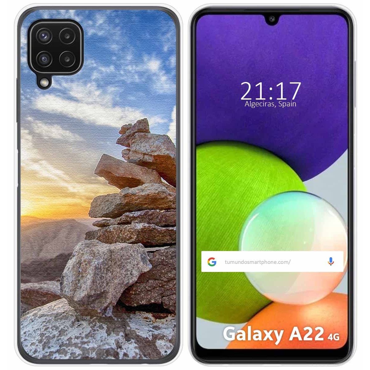 Funda Silicona para Samsung Galaxy A22 4G / M22 diseño Sunset Dibujos