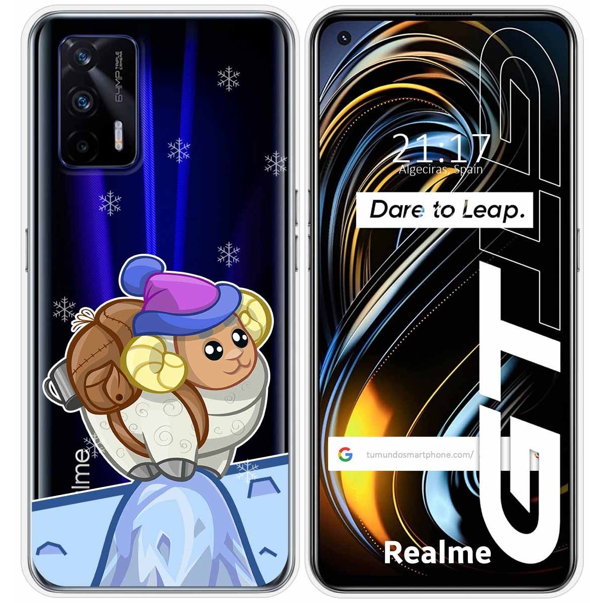 Funda Silicona Transparente para Realme GT 5G diseño Cabra Dibujos