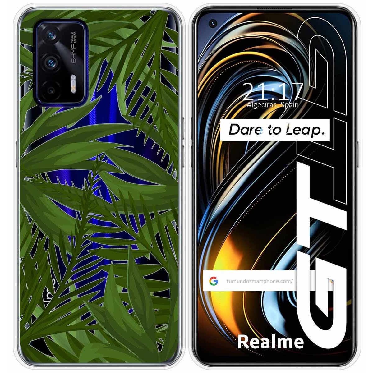 Funda Silicona Transparente para Realme GT 5G diseño Jungla Dibujos