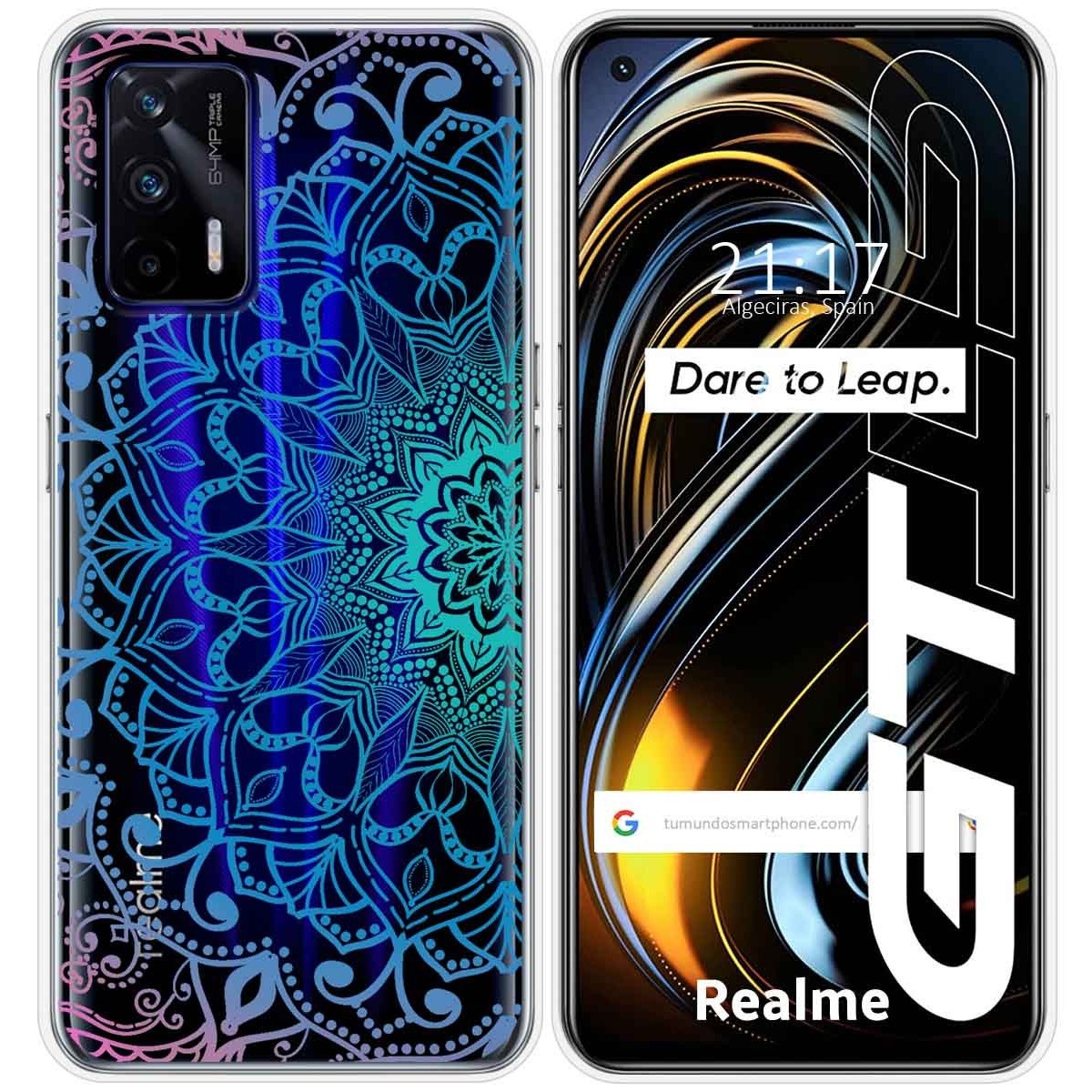 Funda Silicona Transparente para Realme GT 5G diseño Mandala Dibujos