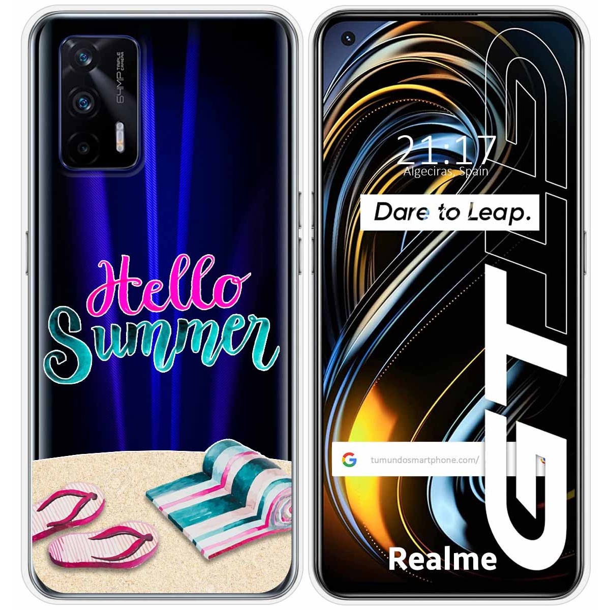 Funda Silicona Transparente para Realme GT 5G diseño Summer Dibujos